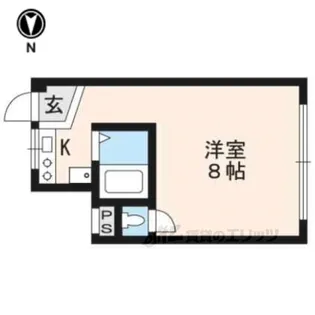 シャトー北野【1階】の間取り