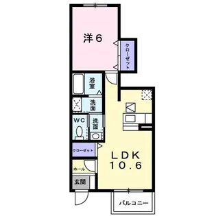 グレース吉井川【1階】の間取り