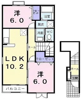 サンベリーナA【2階】の間取り