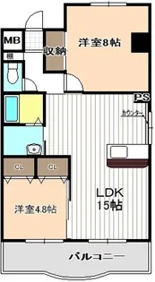 メゾン岩室【1階】の間取り