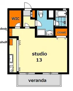 サンシティ宝木A棟【1階】の間取り