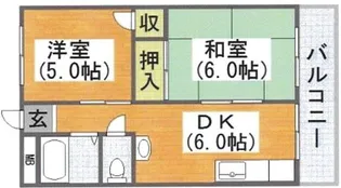 コーポ中島【3階】の間取り