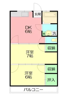 シーサイドコーポ【2階】の間取り