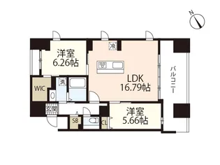 ザ・リバーフロントレジデンス西広島【8階】の間取り