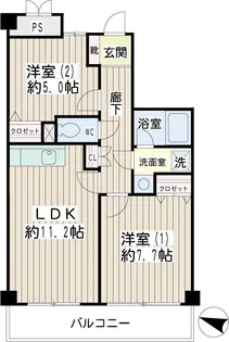 グランシャリオ【2階】の間取り