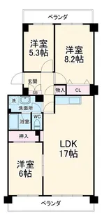 コープ野村南流山壱番街2号棟【7階】の間取り