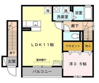 埼玉県さいたま市南区大谷場2【アパート】の間取り