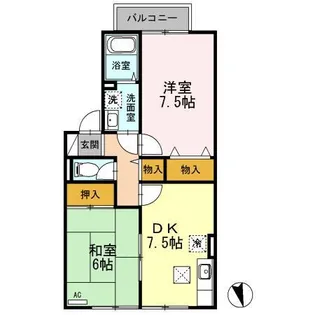 ふぁみーる萌【2階】の間取り