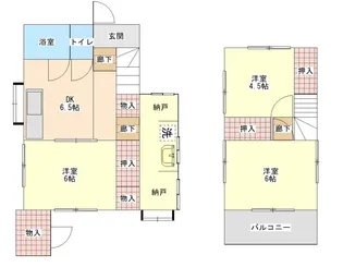 茨城県つくば市上横場【一戸建】の間取り