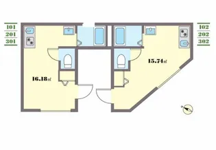 アーバンヴィラ亀有【2階】の間取り