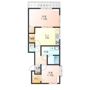 コーポ赤迫B【2階】の間取り