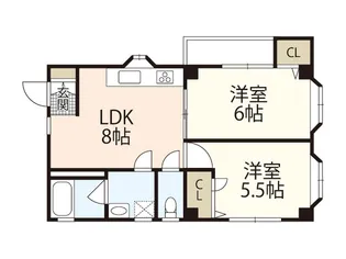カーメラ冨田【2階】の間取り