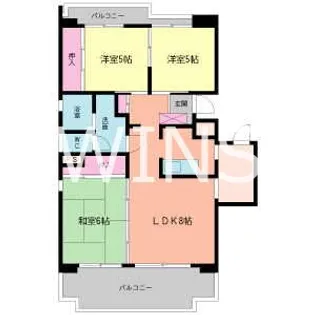 福岡県福岡市東区二又瀬新町【マンション】の間取り