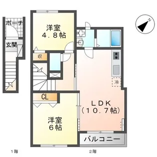サンフラワー【2階】の間取り