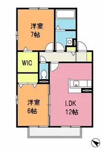 ラフィネドミール壱番館【2階】の間取り