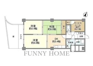 東京都目黒区平町1【マンション】の間取り