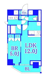 グラマシー横濱関内【4階】の間取り