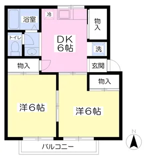 グリーンパレスA【1階】の間取り