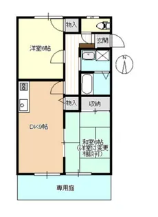 サンビレッジ竜之口D【2階】の間取り