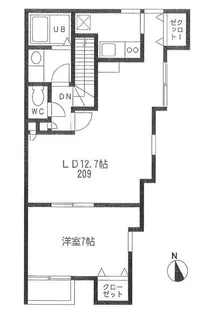 ブライトポート大崎 209号室【2階】の間取り
