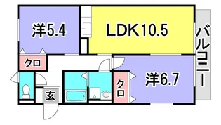レトア井口台【1階】の間取り