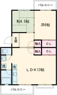 コーポはりま【4階】の間取り