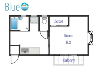 神奈川県茅ヶ崎市東海岸北3【アパート】の間取り