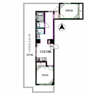 カールトンコート【4階】の間取り