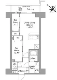 東京都江東区枝川1【マンション】の間取り