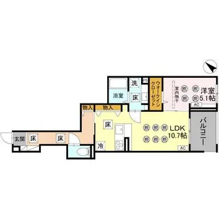 ノーブルラフィネ白幡【1階】の間取り