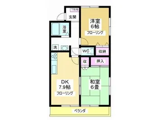 ソレアード中富【3階】の間取り