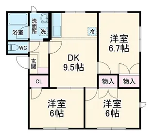 メゾン・エリナC【1階】の間取り