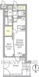 東京都目黒区中根1【マンション】の間取り
