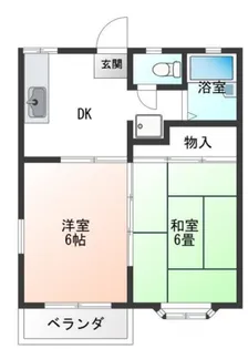 レジデンスK.K【2階】の間取り
