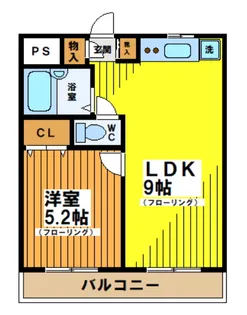 カーサヒビヤ【2階】の間取り