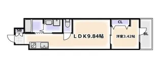 大阪府大阪市浪速区元町3【マンション】の間取り