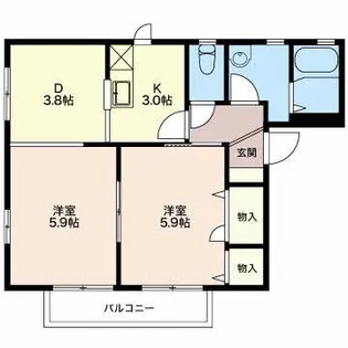 積水さくらヒルズ【2階】の間取り