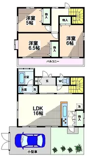 東京都国立市東2【一戸建】の間取り