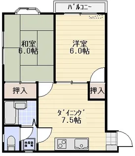 梅田ハイツ【3階】の間取り