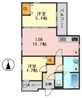 東京都江戸川区東小岩5【アパート】の間取り