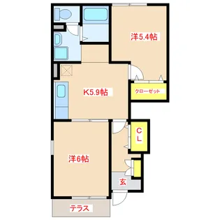 アドバンス銀河の森I【1階】の間取り