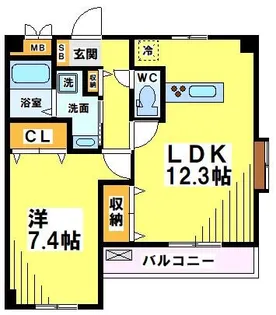 東京都府中市若松町3【マンション】の間取り