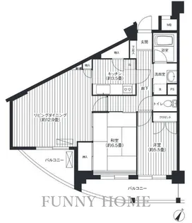 東京都世田谷区世田谷2【マンション】の間取り