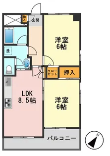 テラスハウス吉田【1階】の間取り
