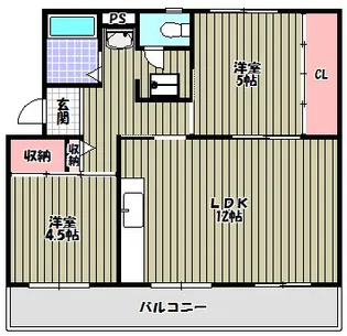 ヴィラナリー狭山 2号棟【1階】の間取り