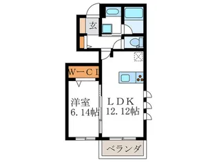 仮)Livra紫竹【1階】の間取り