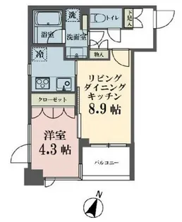 メゾンビスタ渋谷宇田川【4階】の間取り