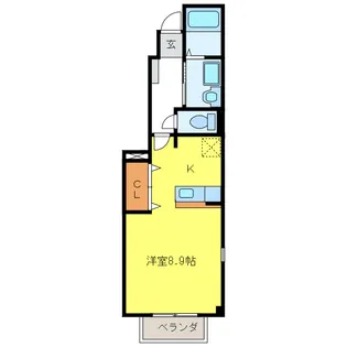 岐阜県岐阜市薮田南4【アパート】の間取り