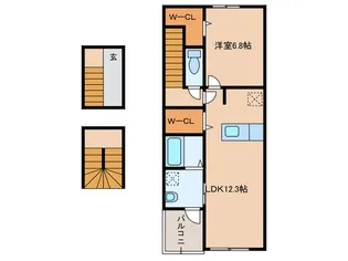カーサ ミヤビ I【3階】の間取り