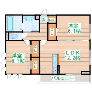 カーザビアンカ【3階】の間取り